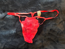 Aerie red lace g-string panties size large