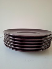 6 X IKEA FARGRIK DEEP PURPLE SIDE PLATES 15199-1 21CM