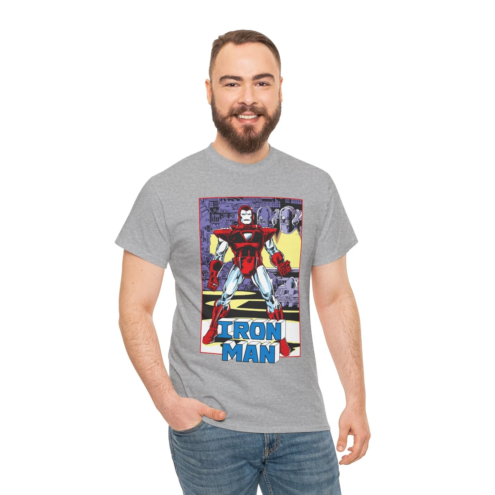 Iron Man T-Shirt - Tony Stark - Silver Centurion Armor - Marvel Comics