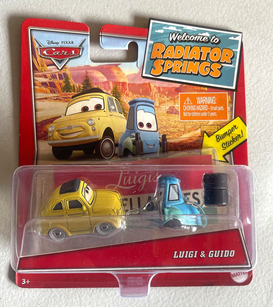 Welcome To Radiator Springs Luigi And Guido With Bumper Stic