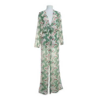 Unique 21, Jumpsuit, Größe: 38, Weiß/Mehrfarbig, Blumen, Damen #bFg