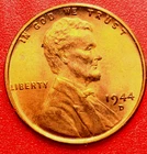 1944-D Lincoln Wheat Cent Penny GEM RED BU From an Original Bank Roll