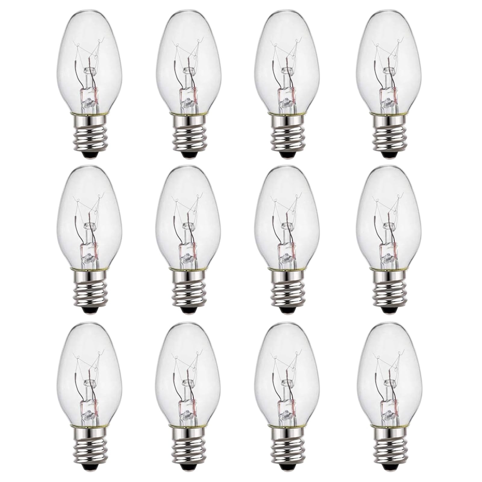 C7 Night Light Bulb 4 Watt E12 Candelabra Base 15Lumens Clea