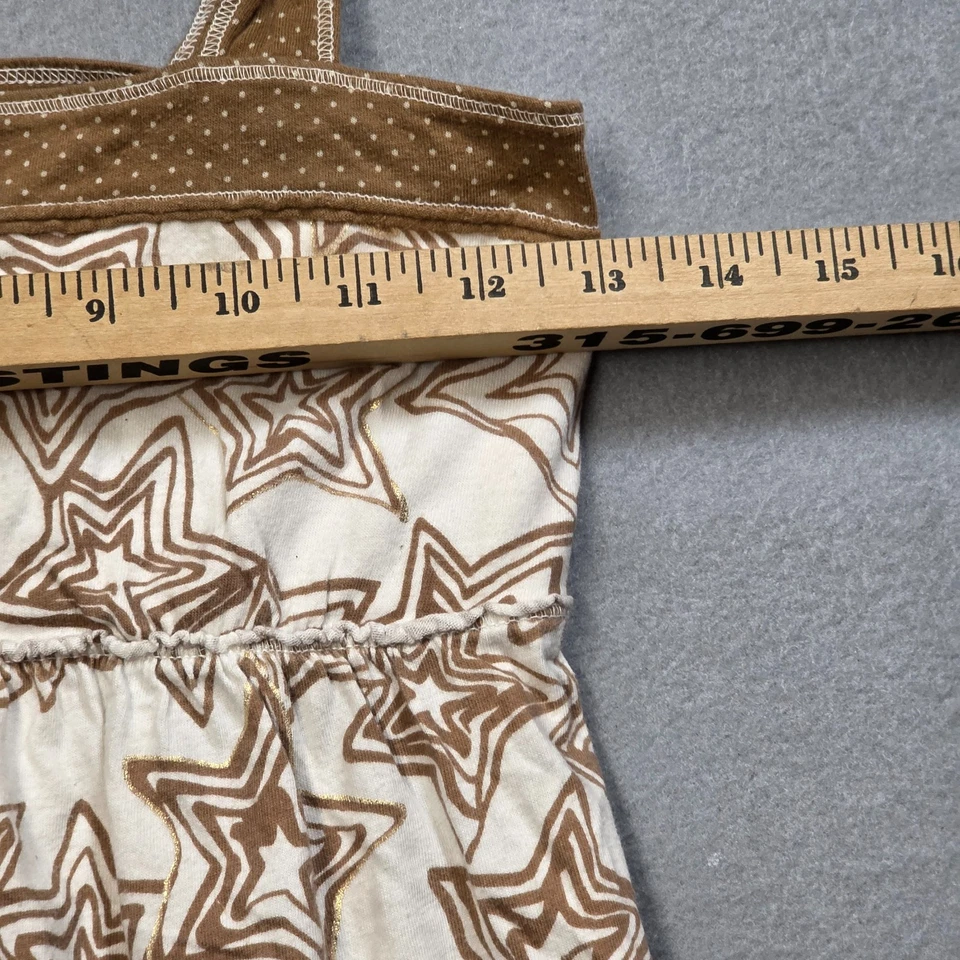 Top Cami Babydoll Hollister Vintage Y2K Talla M Marrón Estampado Concha de Mar Bella Swan Foto 3 de 4