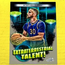 Stephen Curry 2023-24 Topps Cosmic Chrome NBA Extraterrestrial Talent Warriors