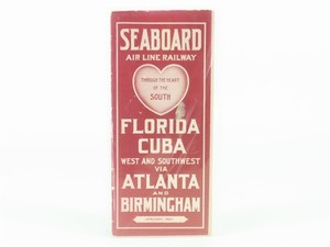 Antique SAL Seaboard Air Line Railway Public Timetable 1907