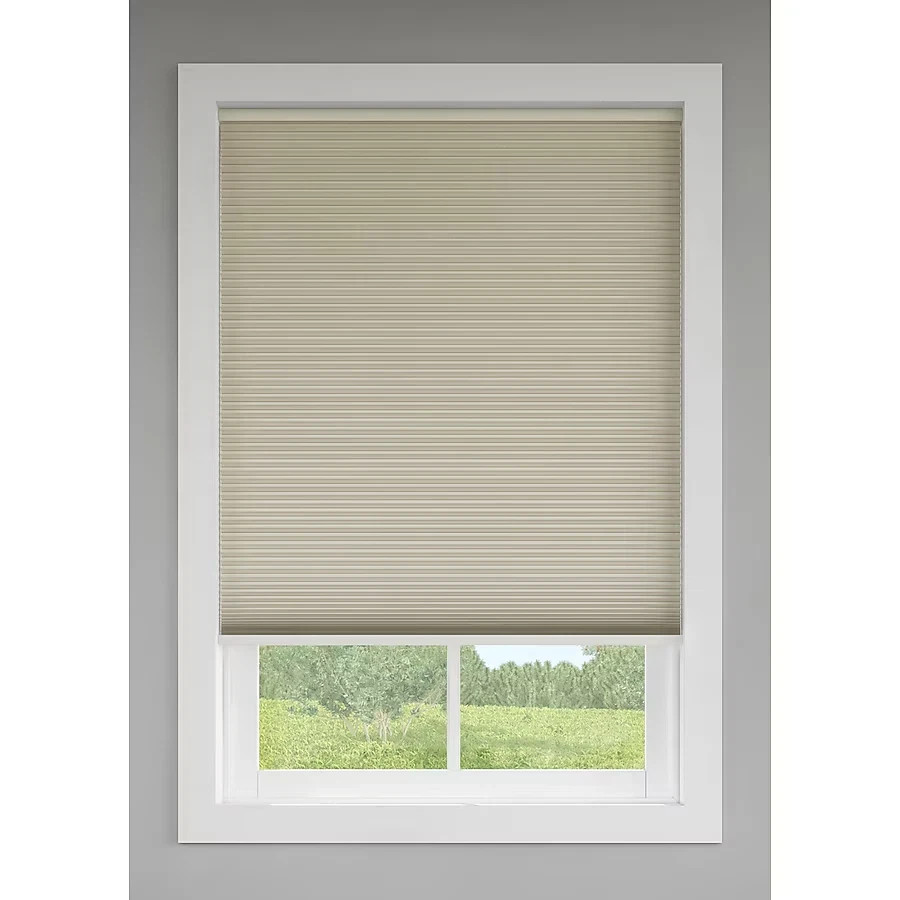 Cordless Blackout Cellular Shade, 55" x 72", Sand Honeycomb Blind, Trim+Go 🏠