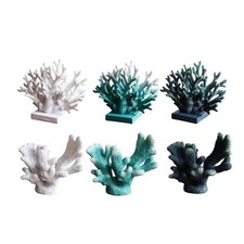 Statua di corallo in resina, realistica, , moderna, finta decorazione nautica in