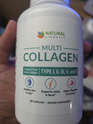 Natural Multi Collagen for Hair,Skin,Nails,Bone&Digestive 180ct