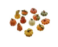Terracotta-KüRbis, 12Er Set, Streudeko Tischdeko Halloween Deko