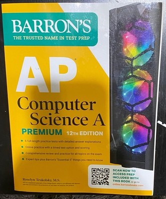 Barron's AP Computer Science A Premium Study Guide 12th Edition Paperback