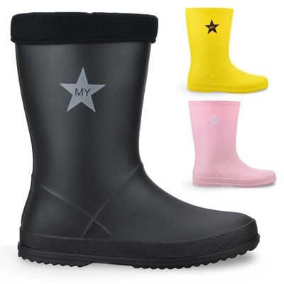 Jungen Mädchen Kinder Gummistiefel Wasserdicht Winter Gummistiefel Regen Schnee Stiefel Schuhe Größe