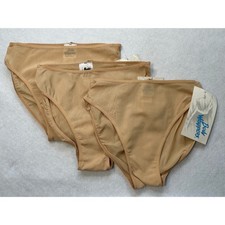 Body Wrappers Nude Mesh Dance Brief NWT Made in USA Vintage Small