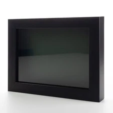Black 12x24 Wood Shadow Box With Green Acid-Free Backing 11/16 Usable Depth