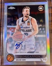 Mitch McCarron 2022-23 Topps Chrome NBL Refractor Auto #8 Adelaide 36ers