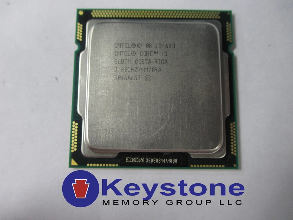 Intel i5-680 3.6GHz Dual Core 4MB Cache Socket 1156 CPU Processor SLBTM *km - Image 2 of 2