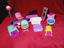  LOL OMG Surpriseand Misc Doll House Lot Of 11 Furniture Toilet Bassinets & More