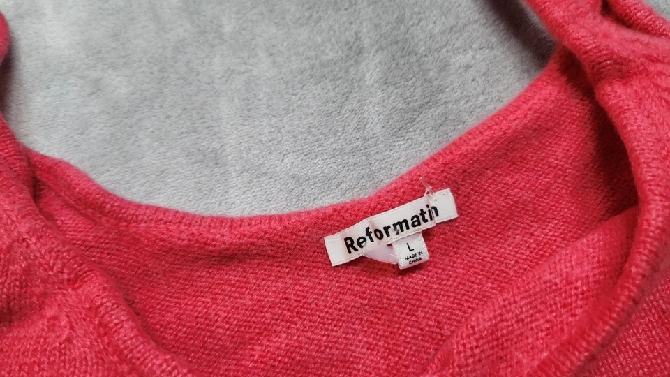 Reformation Women's Size Large Red 100% Cashmere Sweater Tank Top - Image 2 of 4