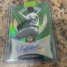2020 Leaf Valiant #BA-EC1 Edward Cabrera Flashback 2019 Base Auto Green #/75