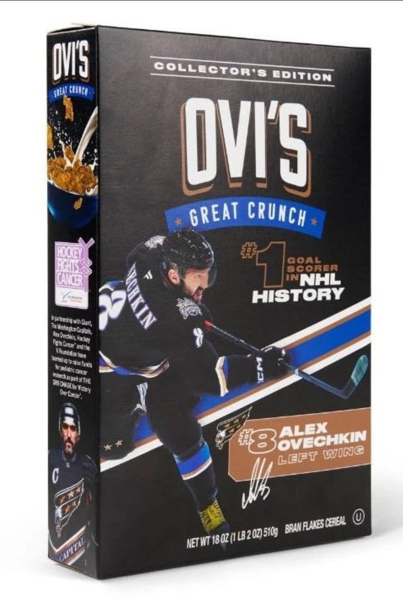 🏒NEW FULL BOX OVECHKIN ovi's GREAT crunch CEREAL 9/19/25 #1