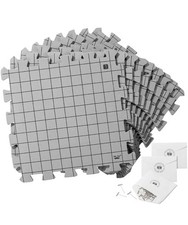 Mr. Pen- Blocking Mats for Knitting  Crochet Projects, 12" x 12", 9 Gray