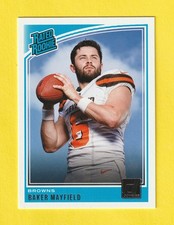 2018 Panini Donruss Rated Rookie Card No. 303 Baker Mayfield Cleveland Browns. rookie card picture