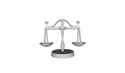 Printle Scales Balance-Symbolic Artifact of Justice Object for Diorama Train Set