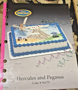 Disney 1997 Hercules and Pegasus Birthday Cake Insert Display