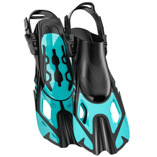 Snorkel Fins Swim Fins Adjustable Buckles Swimming Flippers Short Silicone Scuba