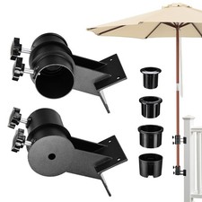LAGarden Patio Umbrella Corner Mount Bracket for Deck Railing Balcony Courtyard