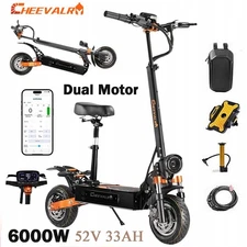Cheevalry S10 6000W Dual Motor 52V 33AH Electric Scooter OffRoad E-Scooter 70KMH