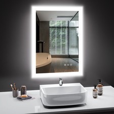Badspiegel mit Touch-Beleuchtung, 3 Lichtfarb...