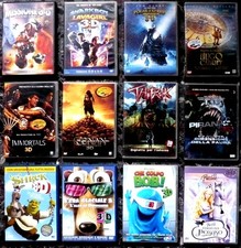 13 dvd 3D lot film + occhiali MISSIONE 3D The HOLE CONAN Hugo Cabret SHREK Polar