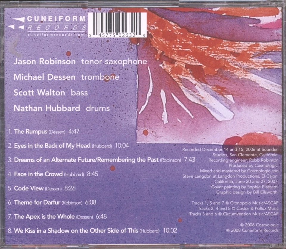 Cosmologic Eyes In The Back Of My Head CD USA Cuneiform 2008 RUNE263 - Bild 2 von 3