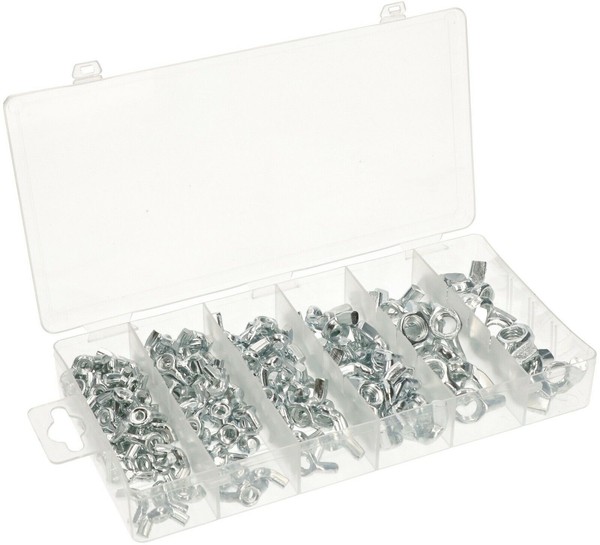 Kotarbau® 150Tlg. FlüGelmuttern-Sortiment Metrische Schmetterlingsmuttern...-image