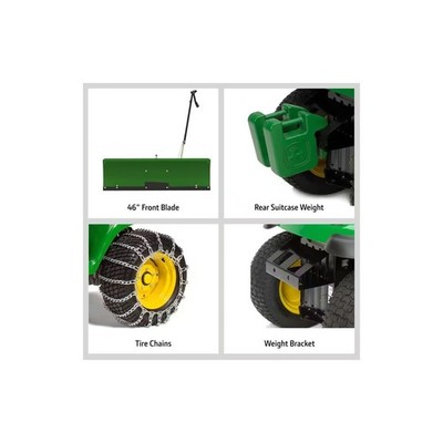 John Deere Front Blade Snow Plow Complete Attachment Package 100 Series Tractors