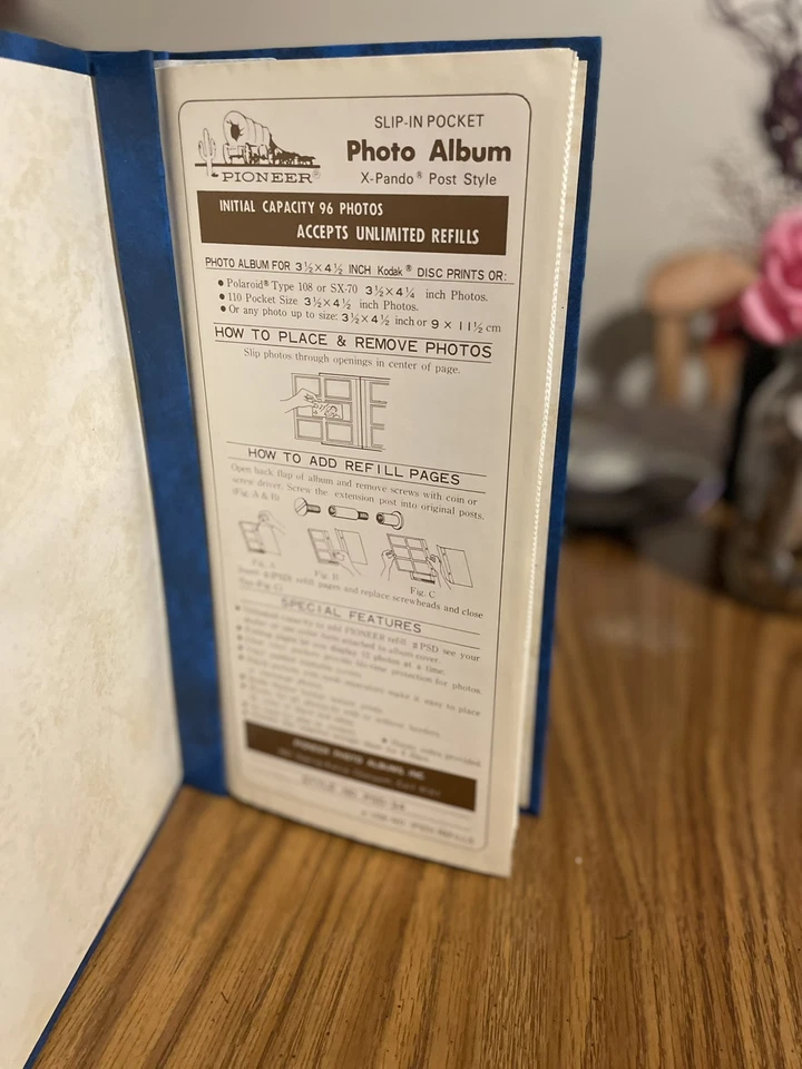 Álbum de fotos Pioneer 4 x 6 tiene capacidad para 60 X-Pando estilo post recargable 3,5 x 5,25 Foto 4 de 4