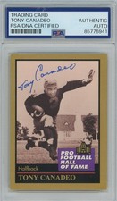 Tony Canadeo 1991 ENOR Packers HOF PSA/DNA Signed Auto Autographed
