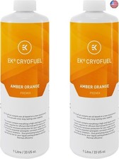 EKWB EK-CryoFuel Premix PC Coolant, 1000mL, Amber Orange, 2-Pack