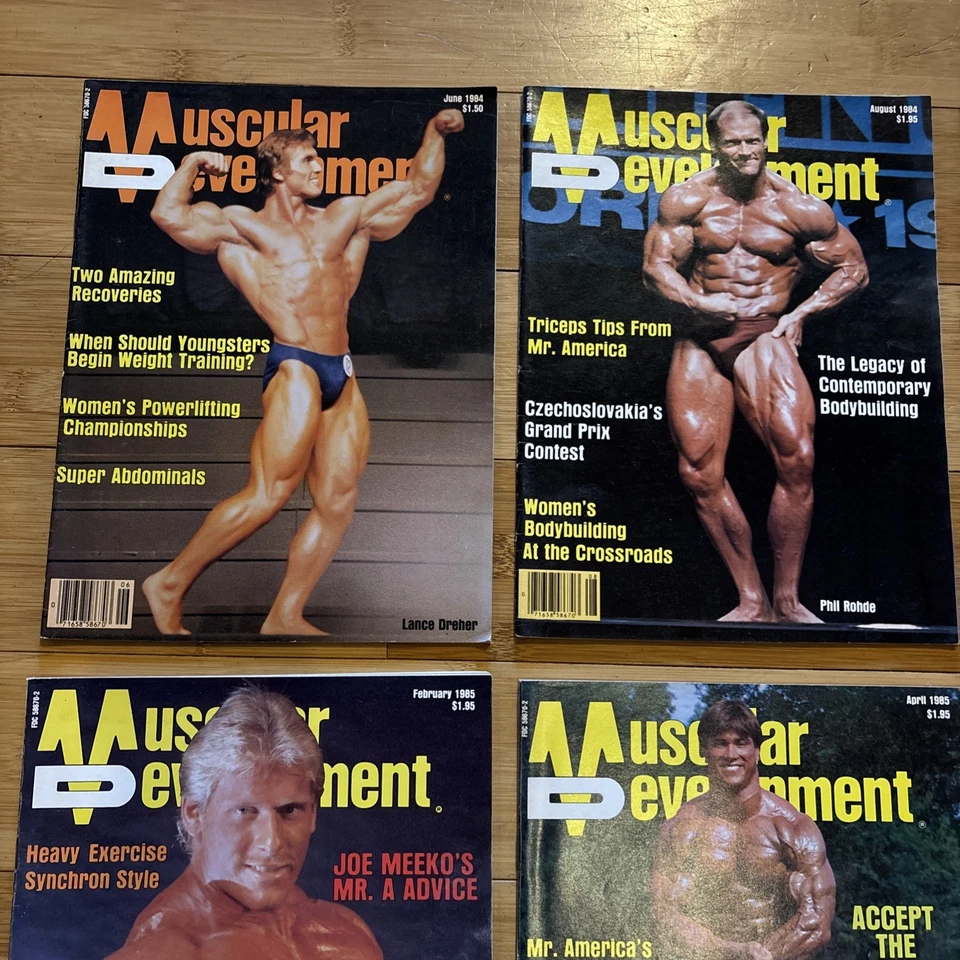 Lot 14 Vintage Muscular Development Magazine Bodybuilding 1984-87 Schwarzenegger - Image 2 of 4