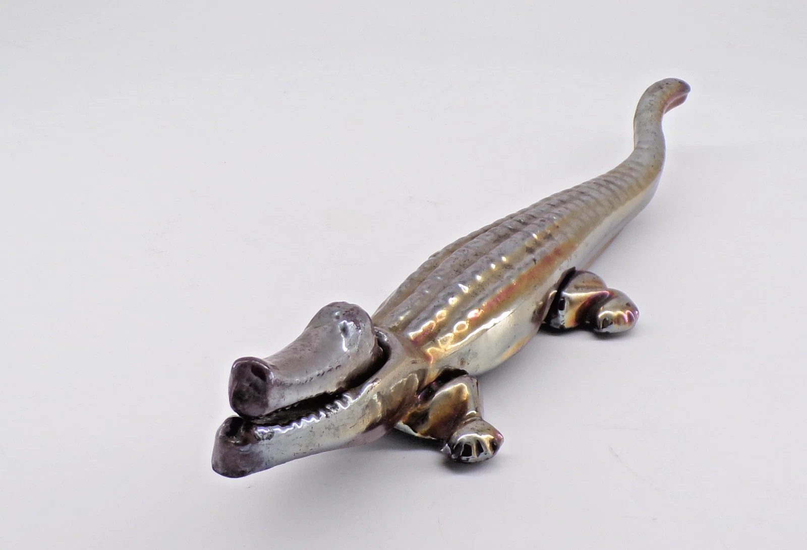 Large Vintage High Shine Cast Iron Crocodile Nutcracker