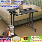 Mobile Standing Desk Foldable Computer Desk Adjustable Hight for Home Office