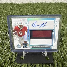 2023 Leaf Trinity Football ELIJAH HIGGINS PLATINUM Rookie Patch Auto RPA 24/25