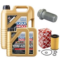 MotoröL Filter Set 10W-40 Liqui Moly 7 Liter + Schraube FüR Mercedes C-Klasse Sl