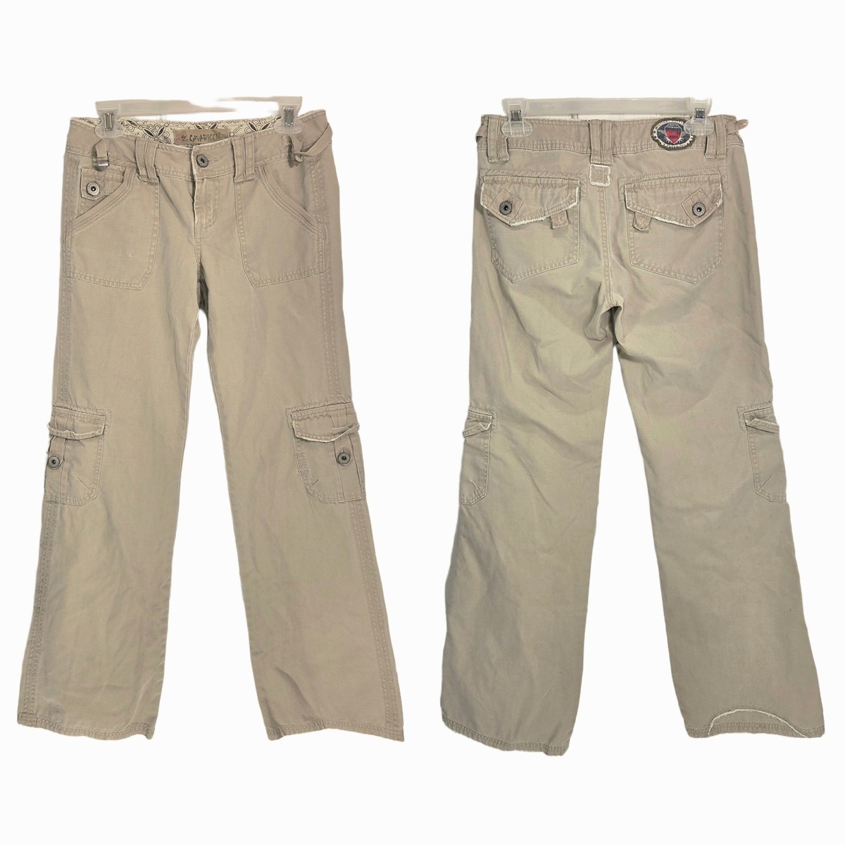 Vtg Y2K Z Cavaricci Cargo Wide Leg Pants Sz 3 Skater Grunge