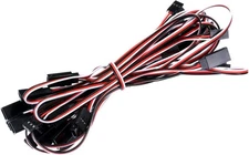 20 Pieces 3-Pin Servo Extension Cable Wire Cord Female to Male RC Servo Extensio