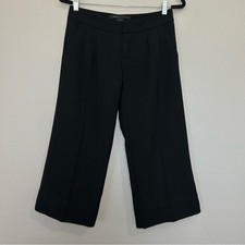 Marc Jacobs Cropped Wool Dress Pants Culottes Black Size 0