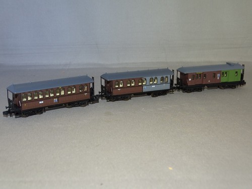 Arnold  Spur N Localbahn set 3 Personenwagen der K.P.u.G.H.St.E. 3051, 3052 3053 | Zustand: Neu