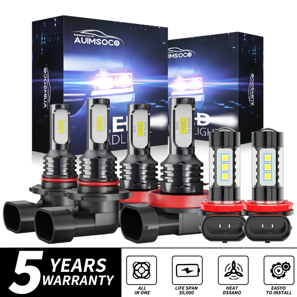 For Honda Pilot 2006-2018 6500K Combo LED Headlight High Low Fog Light Bulbs Kit