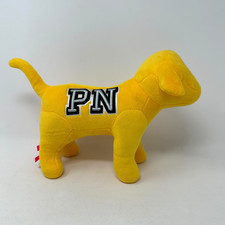 Victorias Secret PINK Nation Yellow Dog Plush Stuffed Animal Soft Cute Toy 13"